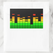 Equalizer Vibes von der Beat of DJ Music Dekoratio Rechteckiger Aufkleber (Tasche)