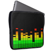 Equalizer Vibes von der Beat of DJ Music Laptopschutzhülle (Vorne Rechts)