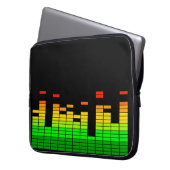 Equalizer Vibes von der Beat of DJ Music Laptopschutzhülle (Vorderseite Links)