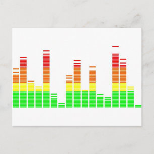 Equalizer white postkarte
