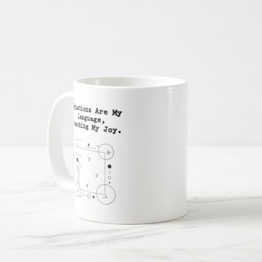 Equations My Language | Teaching My Joy Math Kaffeetasse (Vorderseite Links)