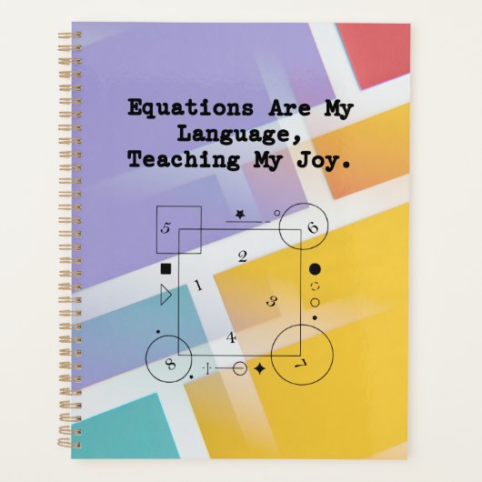 Equations My Language | Teaching My Joy Math Planer (Vorderseite)