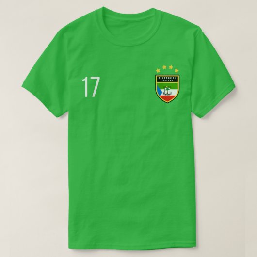 Equatorial Guinea Number 17 Sports Jersey Seventee T-Shirt (Design vorne)