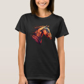 Equestrian Beautiful Horse  Rodeo Western Cowgirl T-Shirt (Vorderseite)