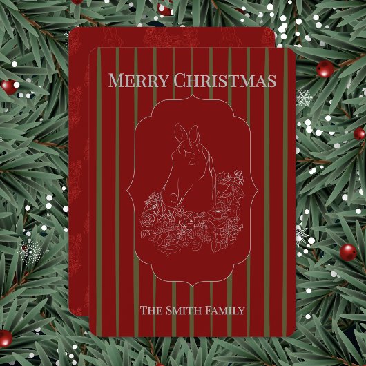 Equestrian Christmas Card Feiertagskarte