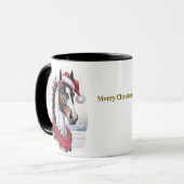 Equestrian Christmas Coffee Mug Tasse (Vorderseite Links)