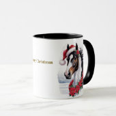Equestrian Christmas Coffee Mug Tasse (VorderseiteRechts)