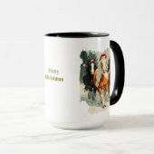 Equestrian Christmas Coffee Mug Tasse (VorderseiteRechts)