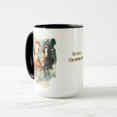 Equestrian Christmas  Coffee Mug Tasse (Vorderseite Links)