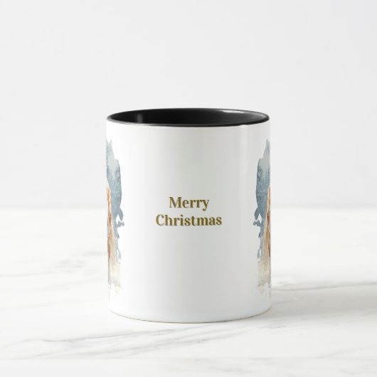 Equestrian Christmas Coffee Mug Tasse (Zentrum)