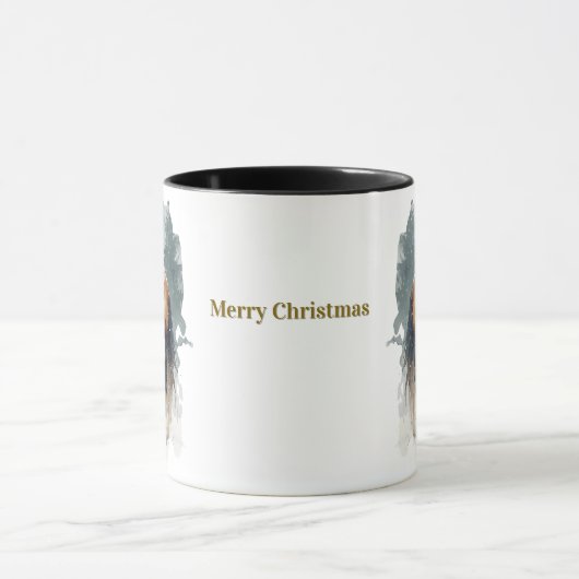 Equestrian Christmas Coffee Mug Tasse (Zentrum)