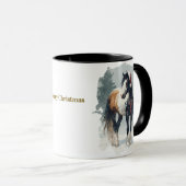 Equestrian Christmas Coffee Mug Tasse (VorderseiteRechts)