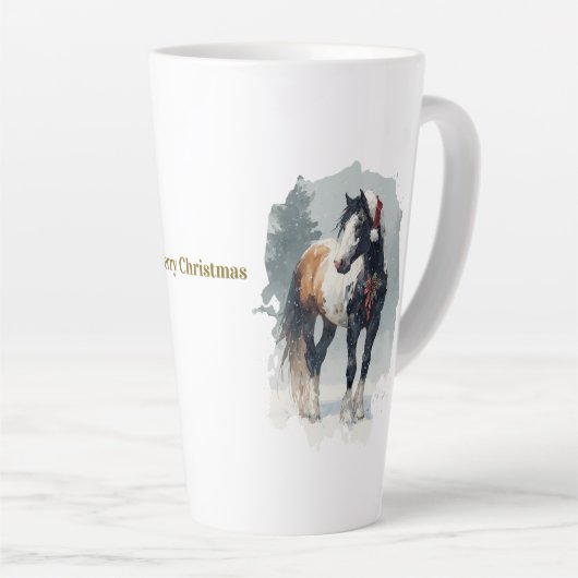 Equestrian Christmas Latte Mug Milchtasse (Rechte Ecke)