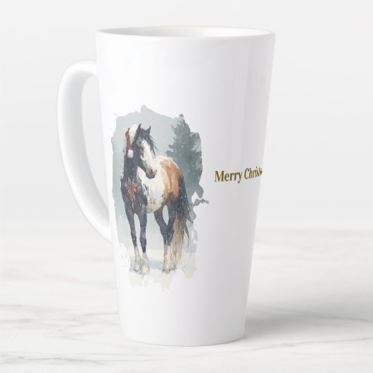 Equestrian Christmas Latte Mug Milchtasse (Linke Ecke)