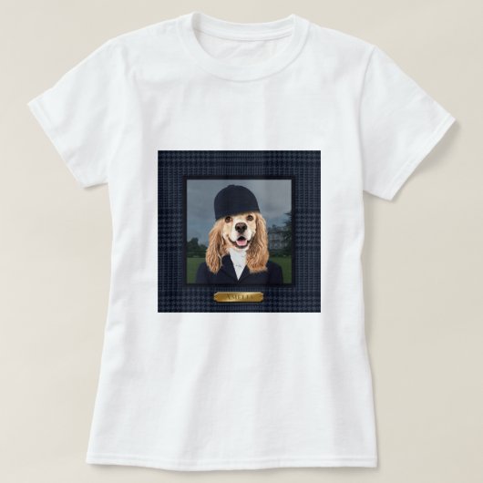 Equestrian Cocker Spanel Dog T-Shirt - Amelia (Design vorne)