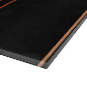 Equestrian Copper-Embellished Personalized Glass Schneidebrett (Ecke)