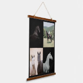 Equestrian Custom Horse Photography Equine Art Wandteppich Mit Holzrahmen (Gewinkelt)
