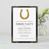 Equestrian Derby Party Modern Race Horse Invite Einladung (Stehend Vorderseite)