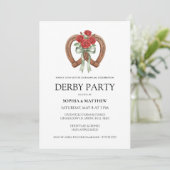 Equestrian Derby Party Modern Race Horse Invite Einladung (Stehend Vorderseite)