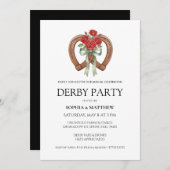 Equestrian Derby Party Modern Race Horse Invite Einladung (Vorne/Hinten)