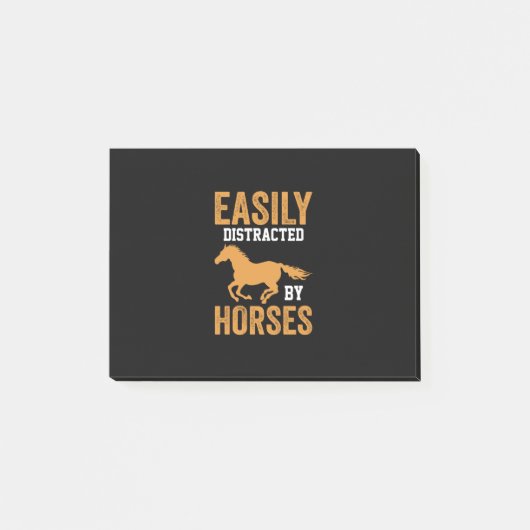 Equestrian Gift | Easily Distracted By Equestrian Post-it Klebezettel (Vorderseite)