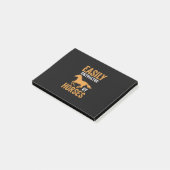 Equestrian Gift | Easily Distracted By Equestrian Post-it Klebezettel (angewinkelt)