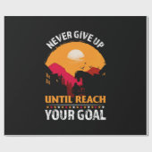 Equestrian Gift | Never Give Up Until Reach Geschenkpapier (Flach)