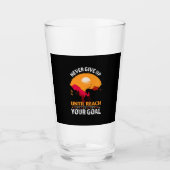 Equestrian Gift | Never Give Up Until Reach Glas (Vorderseite)