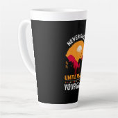 Equestrian Gift | Never Give Up Until Reach Milchtasse (Linke Ecke)