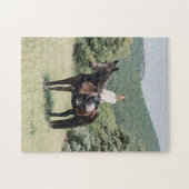 Equestrian Horse Custom Photo Unique Puzzle (Horizontal)