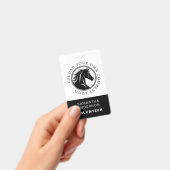 Equestrian Horse Logo Volunteer Employee QR Code Ausweis (Handheld)