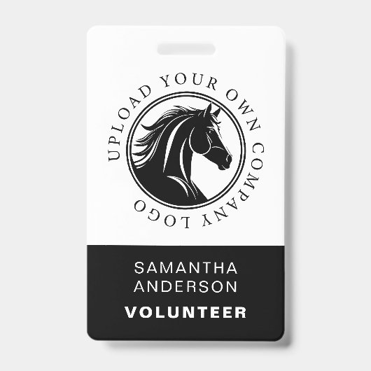 Equestrian Horse Logo Volunteer Employee QR Code Ausweis (Vorderseite)