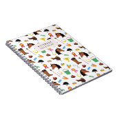Equestrian Horse Pattern Notebook Notizblock (Rechte Seite)