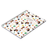 Equestrian Horse Pattern Notebook Notizblock (Linke Seite)