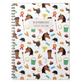 Equestrian Horse Pattern Notebook Notizblock (Vorderseite)