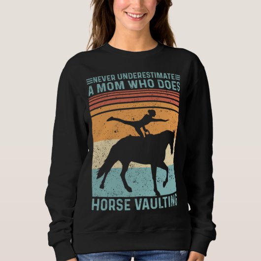 Equestrian Horse Vaulting Retro Sweatshirt (Vorderseite)