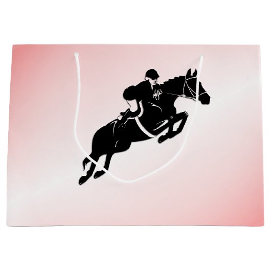 Equestrian Jumper Große Geschenktüte (Vorderseite)
