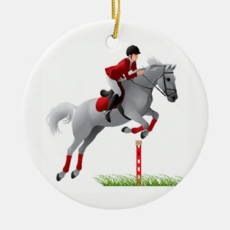 Equestrian Jumper Keramikornament