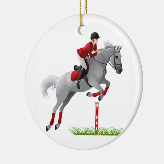 Equestrian Jumper Keramikornament (Links)