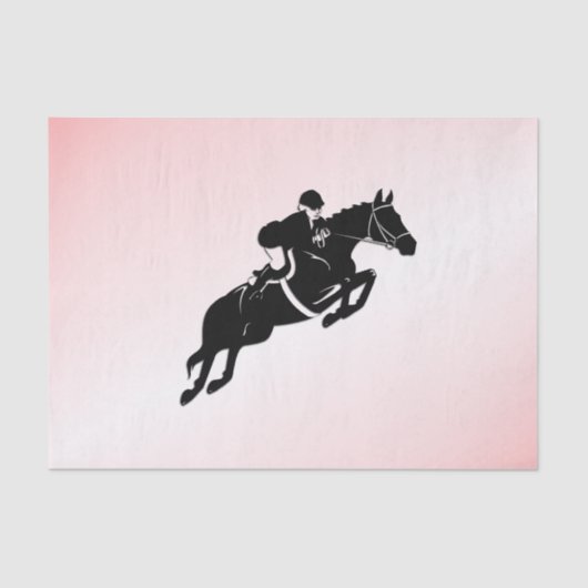 Equestrian Jumper Pink Seidenpapier (Vorderseite)