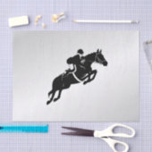Equestrian Jumper Silver Seidenpapier (Handwerk)