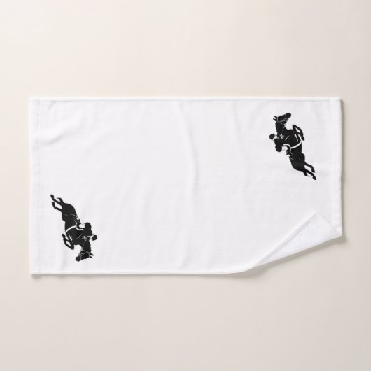 Equestrian Jumper White Handtuch (Handtuch)