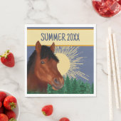 Equestrian Lover Brown Horse Paper Napkin Serviette (Beispiel)