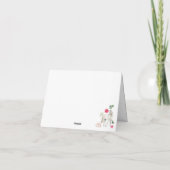 Equestrian Pink Floral Rustic Wedding  Dankeskarte (Rückseite)