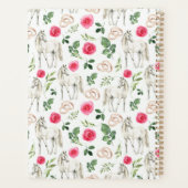 Equestrian Pink Floral Rustic Wedding Planer (Rückseite)