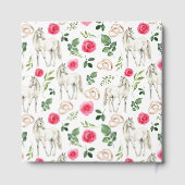 Equestrian Pink Floral Wedding Guest Book Gästebuch (Rückseite)