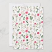 Equestrian Pink Floral Wedding Invitation Einladung (Rückseite)