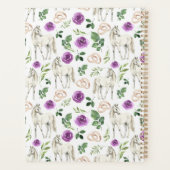 Equestrian Purple Floral Rustic Wedding Planer (Rückseite)