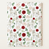 Equestrian Red Floral Rustic Wedding  Planer (Rückseite)