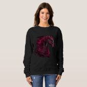 Equestrian Red Horse Cowgirl Horseback Riding Fun Sweatshirt (Vorne ganz)